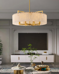 WOMO Round Alabaster Chandelier-WM2390a