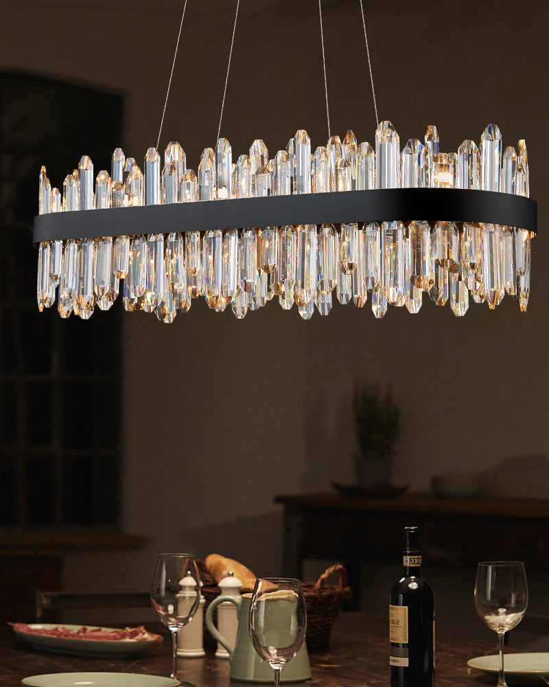 WOMO Rectangular Crystal Chandelier-WM2488b