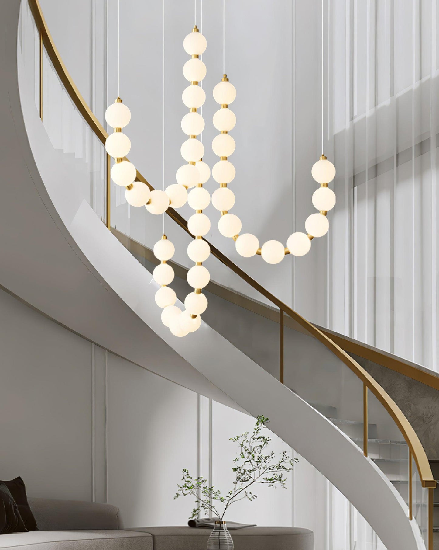 WOMO String Pearl Chandelier-WM2102