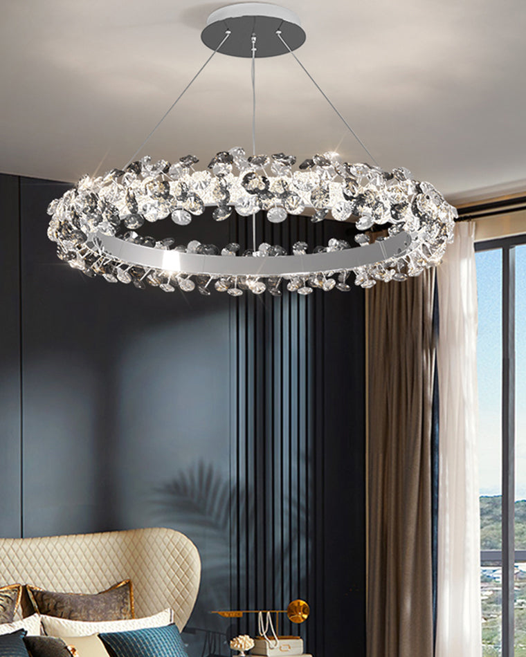 WOMO Tiered Circular Crystal Chandelier-WM2726