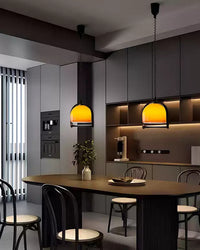 WOMO Bell Glass Rise Fall Pendant Light-WM2935