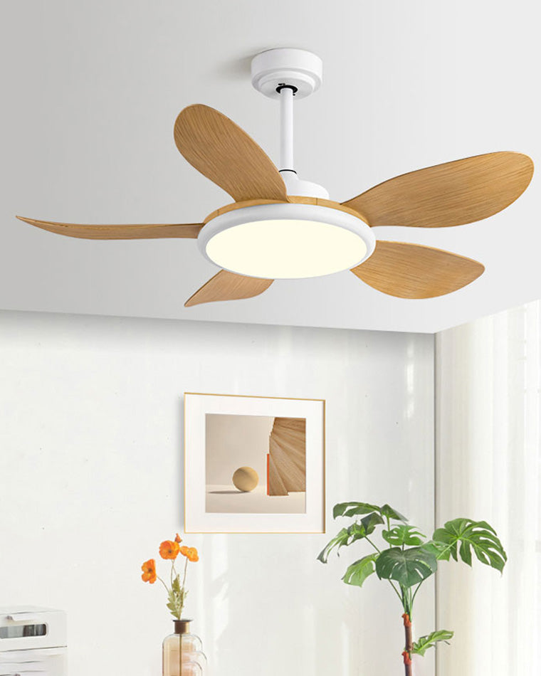 WOMO White Modern Ceiling Fan Lamp-WM5085