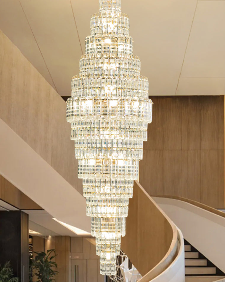 WOMO Large Tiered Crystal Chandelier-WM2389