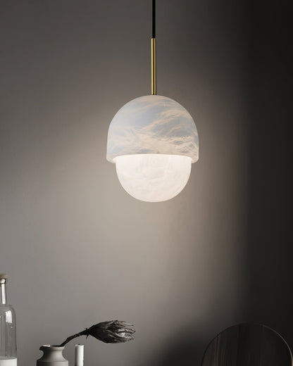 WOMO Alabaster Globe Pendant Light-WM2903