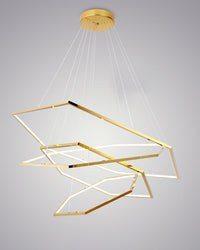 WOMO Tiered Hexagon Led Chandelier-WM2463