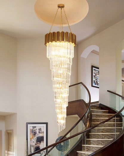 WOMO Gold Cascading Crystal Chandelier-WM2185d