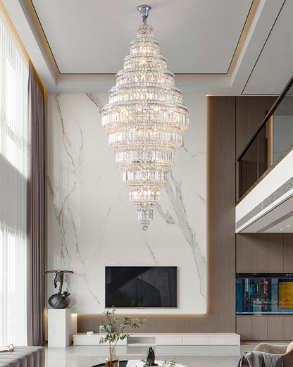 WOMO Large Tiered Crystal Chandelier-WM2389