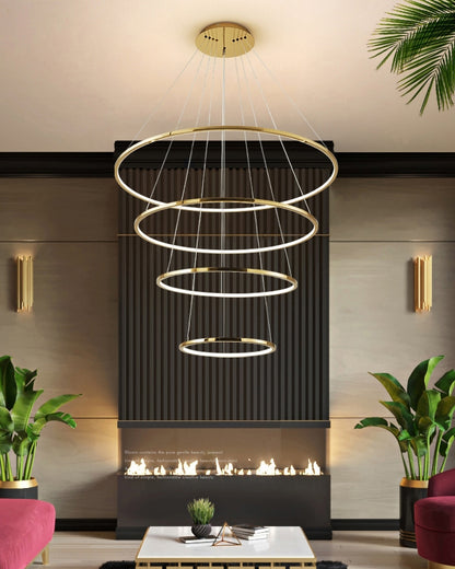 WOMO Large Tiered Ring Foyer Chandelier-WM2654