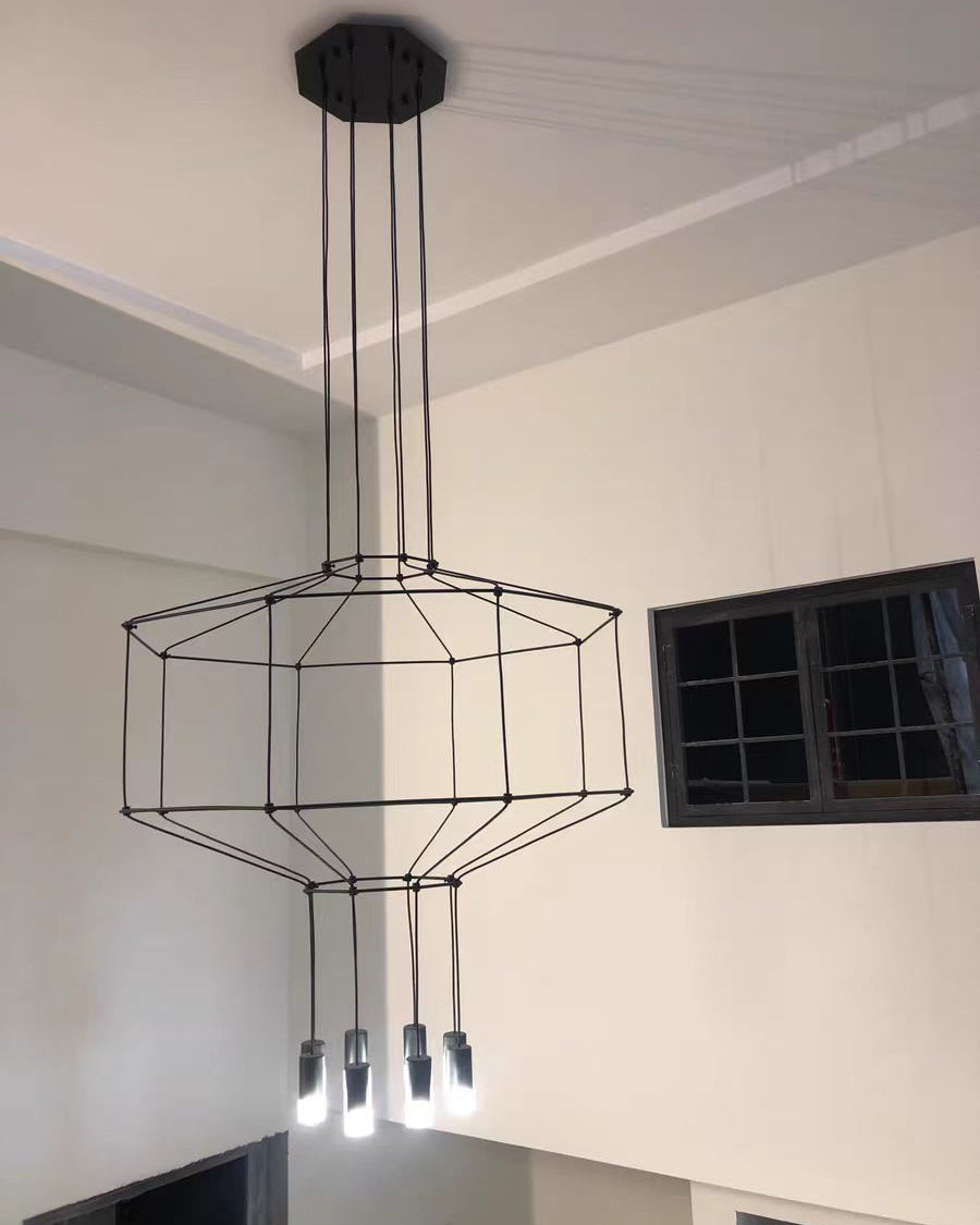 WOMO Wire Tiered Sculptural Chandelier-WM2066