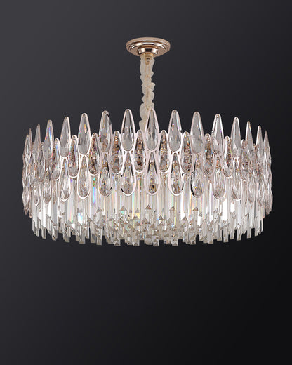 WOMO Rose Gold Round Crystal Chandelier-WM2545