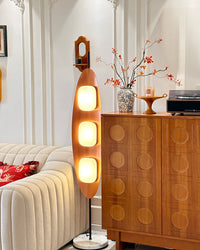WOMO Modern Wood Oval Floor Lamp-WM7080