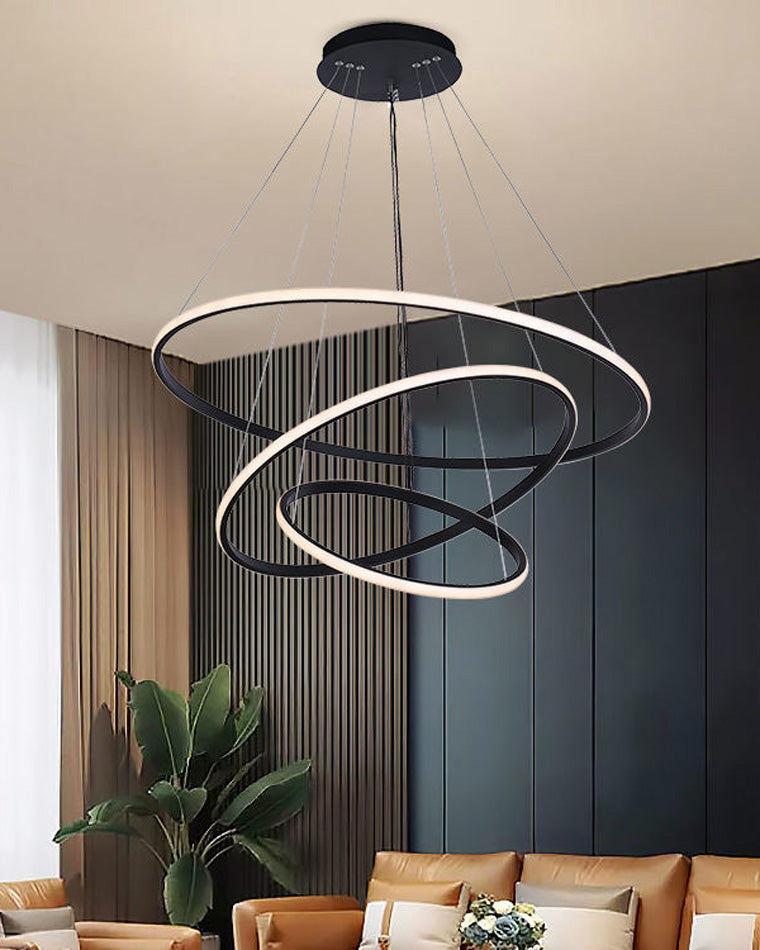 WOMO Tiered Circular Led Chandelier-WM2458