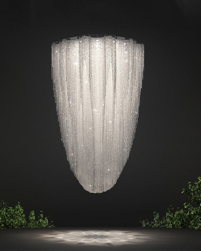 WOMO Cascading Crystal Foyer Chandelier-WM2750