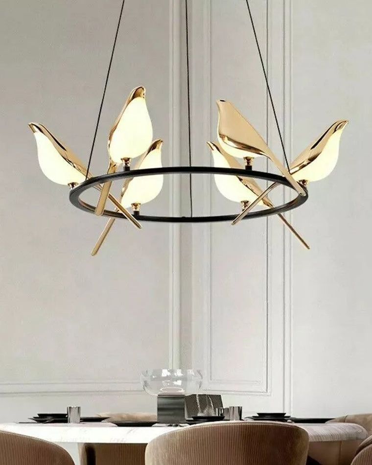 WOMO Gold Bird Branch Chandelier-WM2512c
