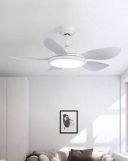 WOMO White Modern Ceiling Fan Lamp-WM5085