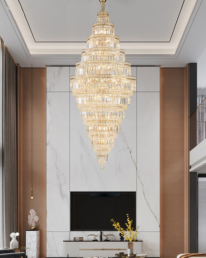 WOMO Large Tiered Crystal Chandelier-WM2389