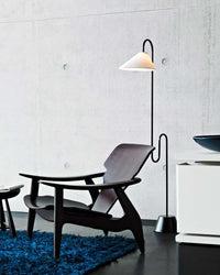 WOMO Fabric Gooseneck Floor Lamp-WM7096