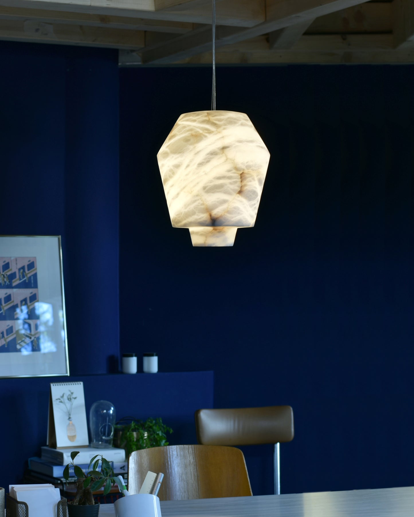 WOMO Alix Alabaster Pendant Light-WM2892