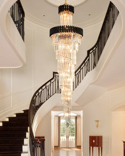 WOMO Cascading Crystal Prism Chandelier-WM2570