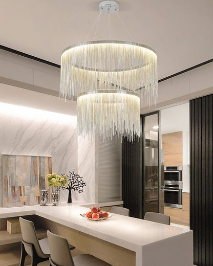 WOMO Tiered Fringe Chandelier-WM2062c