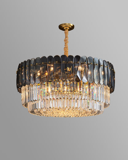 WOMO Tiered Round Crystal Chandelier-WM2542