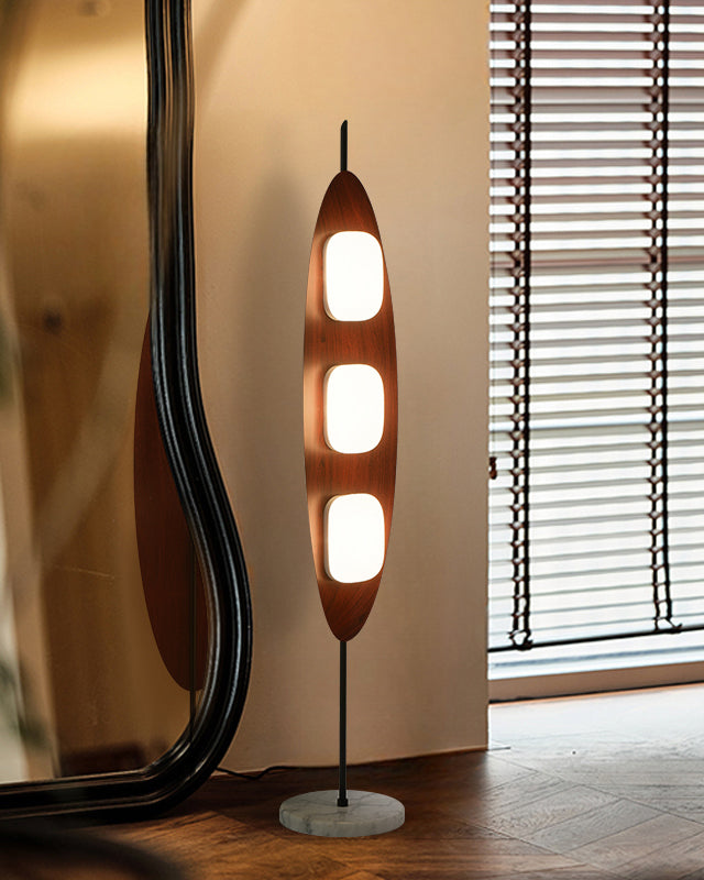 WOMO Modern Wood Oval Floor Lamp-WM7080