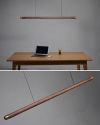 WOMO Walnut Linear Led Pendant Light-WM2520