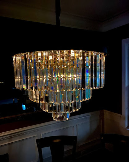 WOMO Tiered Crystal Prism Chandelier-WM2790