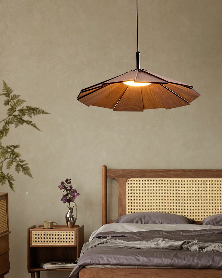 WOMO Cone Wood Pendant Light-WM2525