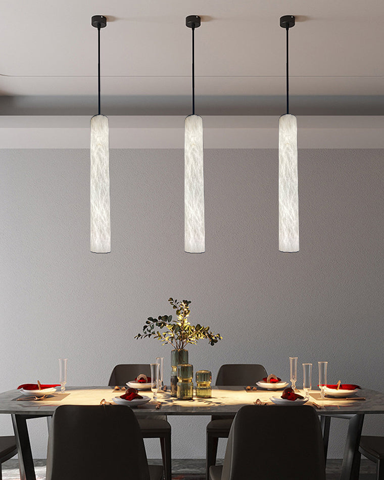 WOMO Alabaster Tube Dining Room Pendant Light-WM2882