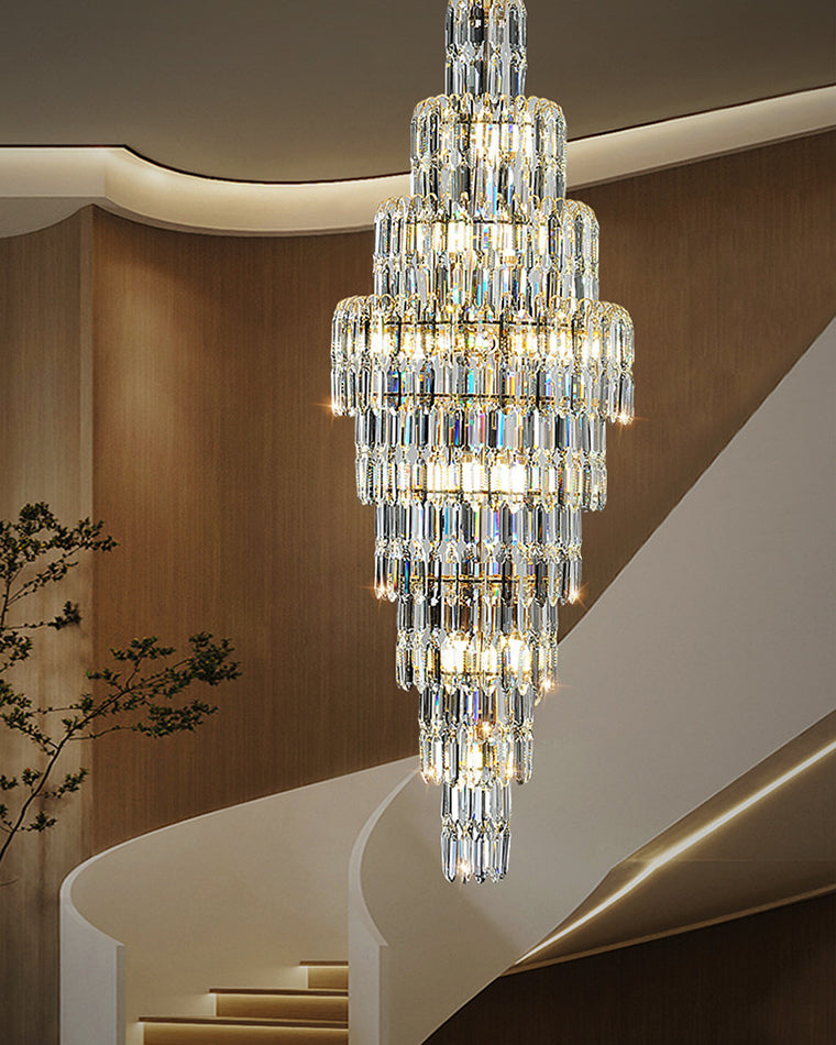 WOMO Tiered Tapers Crystal Chandelier-WM2382