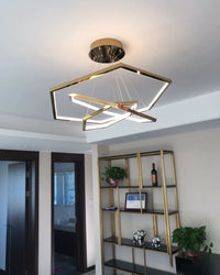 WOMO Tiered Hexagon Led Chandelier-WM2463