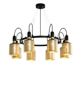 WOMO Industrial Gold Chandelier-WM2262