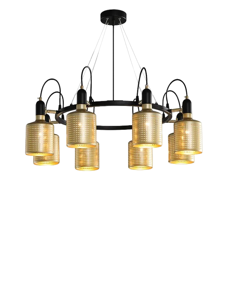 WOMO Industrial Gold Chandelier-WM2262