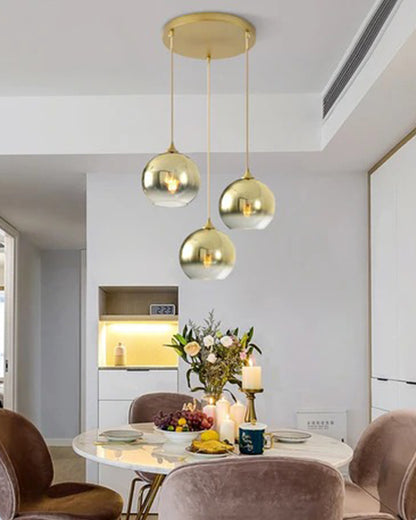 WOMO Coloured Glass Globe Pendant Light-WM2500