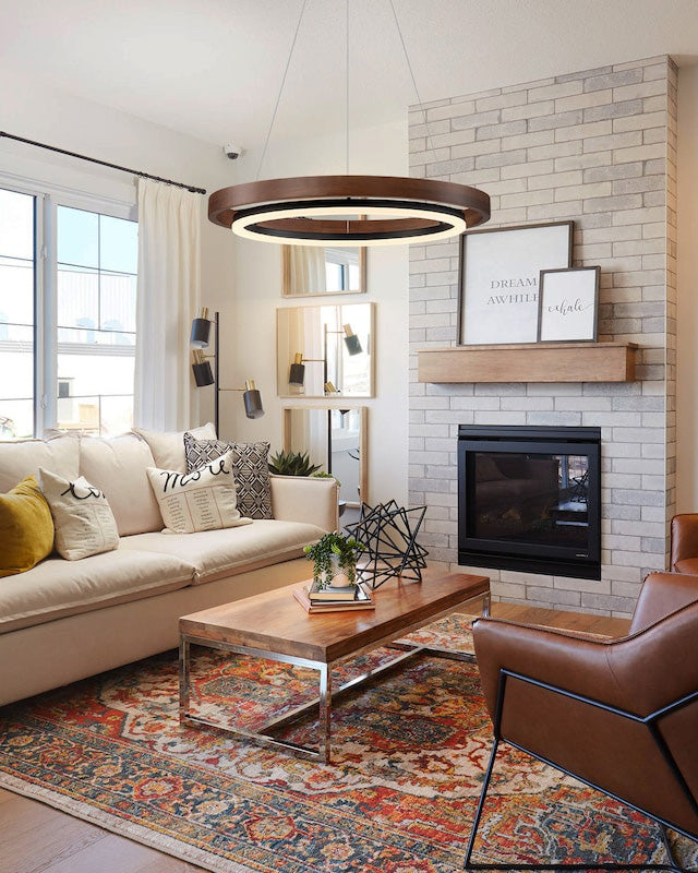 WOMO Circular Led Wood Chandelier-WM2492