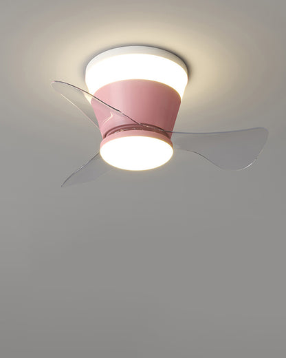 WOMO Small Low Profile Ceiling Fan Lamp-WM5084