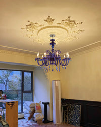 WOMO Victorian Blue Crystal Chandelier-WM2348