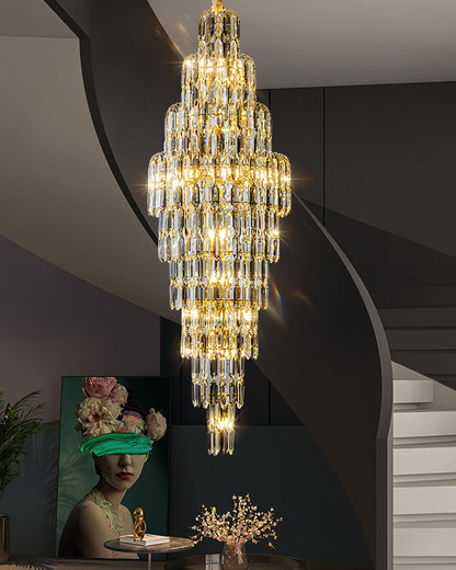 WOMO Tiered Tapers Crystal Chandelier-WM2382