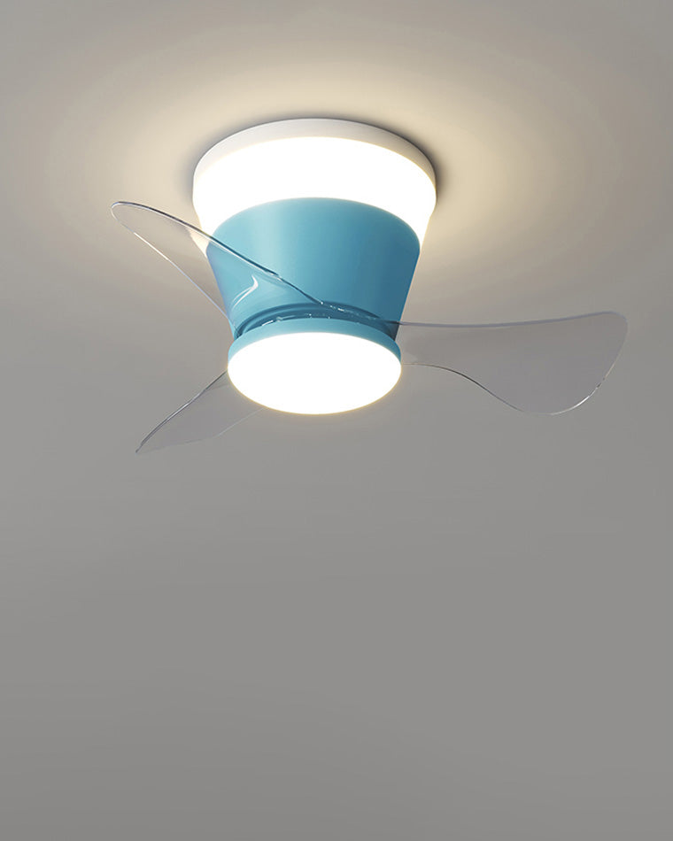 WOMO Small Low Profile Ceiling Fan Lamp-WM5084