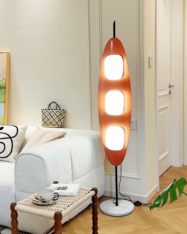 WOMO Modern Wood Oval Floor Lamp-WM7080