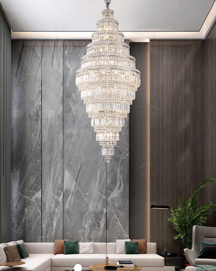 WOMO Large Tiered Crystal Chandelier-WM2389