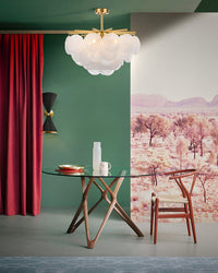 WOMO Tiered Textured Glass Cloud Chandelier-WM2005