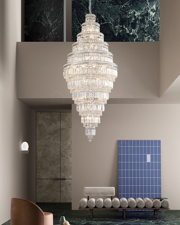 WOMO Large Tiered Crystal Chandelier-WM2389