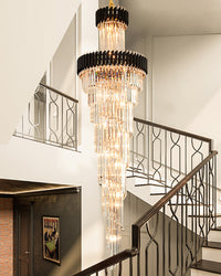 WOMO Cascading Crystal Prism Chandelier-WM2570