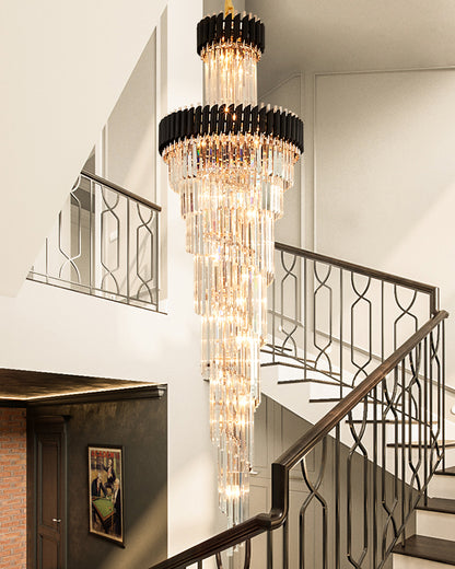 WOMO Cascading Crystal Prism Chandelier-WM2570