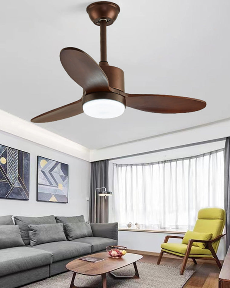 WOMO Mid Century Modern Ceiling Fan Lamp-WM5043