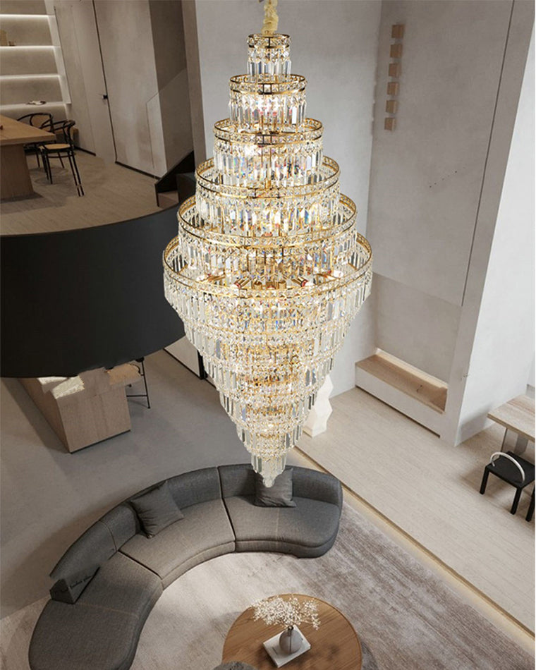 WOMO Large Tiered Crystal Chandelier-WM2389