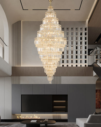 WOMO Large Tiered Crystal Chandelier-WM2389