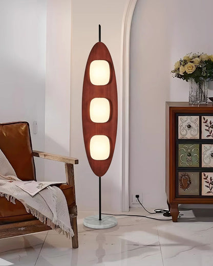 WOMO Modern Wood Oval Floor Lamp-WM7080